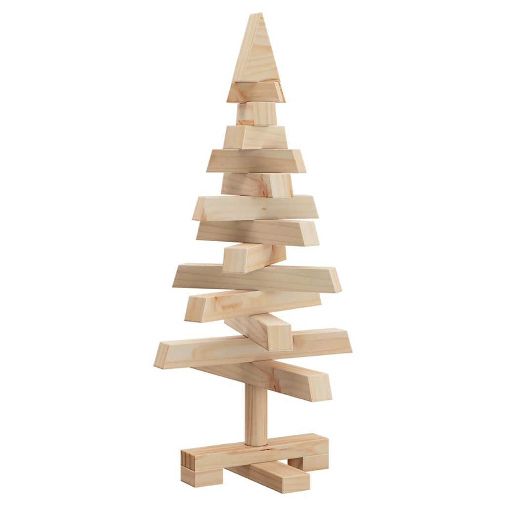 Alberi di Natale con supporto, naturali, 60 cm, legno di pino massiccio