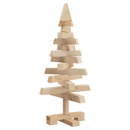 Alberi di Natale con supporto, naturali, 60 cm, legno di pino massiccio