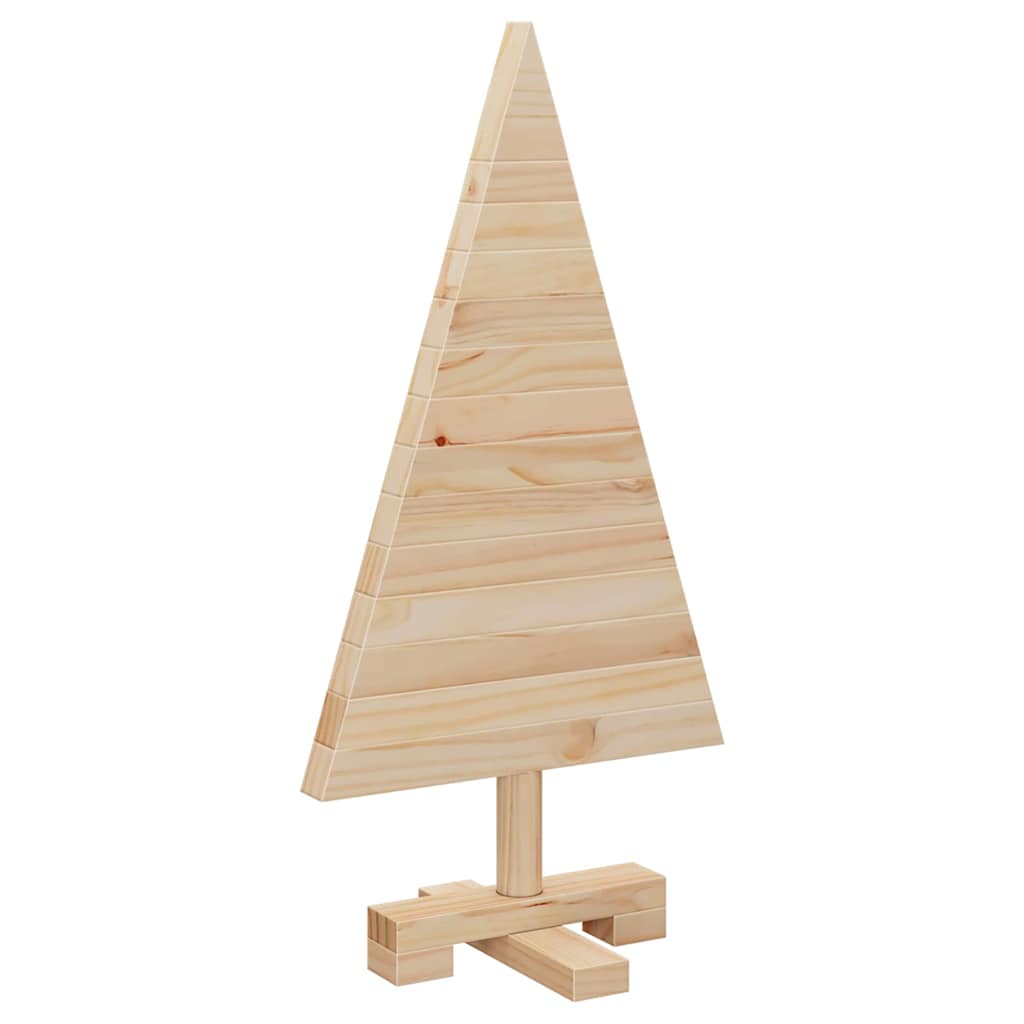 Alberi di Natale con supporto, naturali, 60 cm, legno di pino massiccio