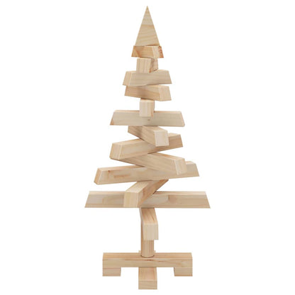 Alberi di Natale con supporto, naturali, 60 cm, legno di pino massiccio