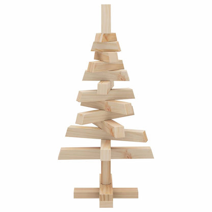 Alberi di Natale con supporto, naturali, 60 cm, legno di pino massiccio