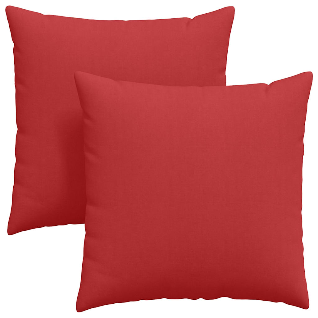 Cuscino per divano 2 pezzi rosso 60 x 60 cm tessuto