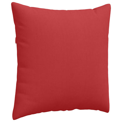 Cuscino per divano 2 pezzi rosso 60 x 60 cm tessuto