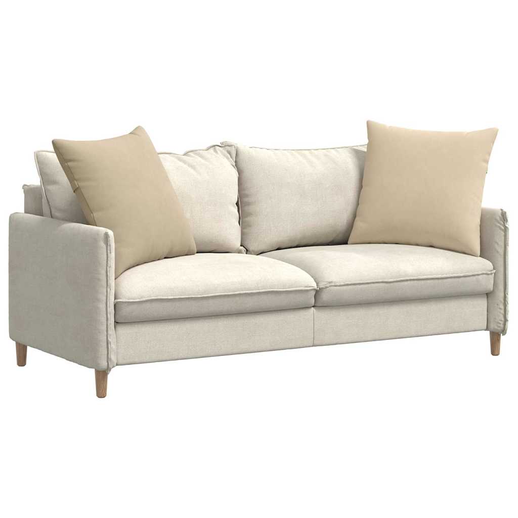 Sofakissen 2 pcs Creme 80 x 80 cm Stoff