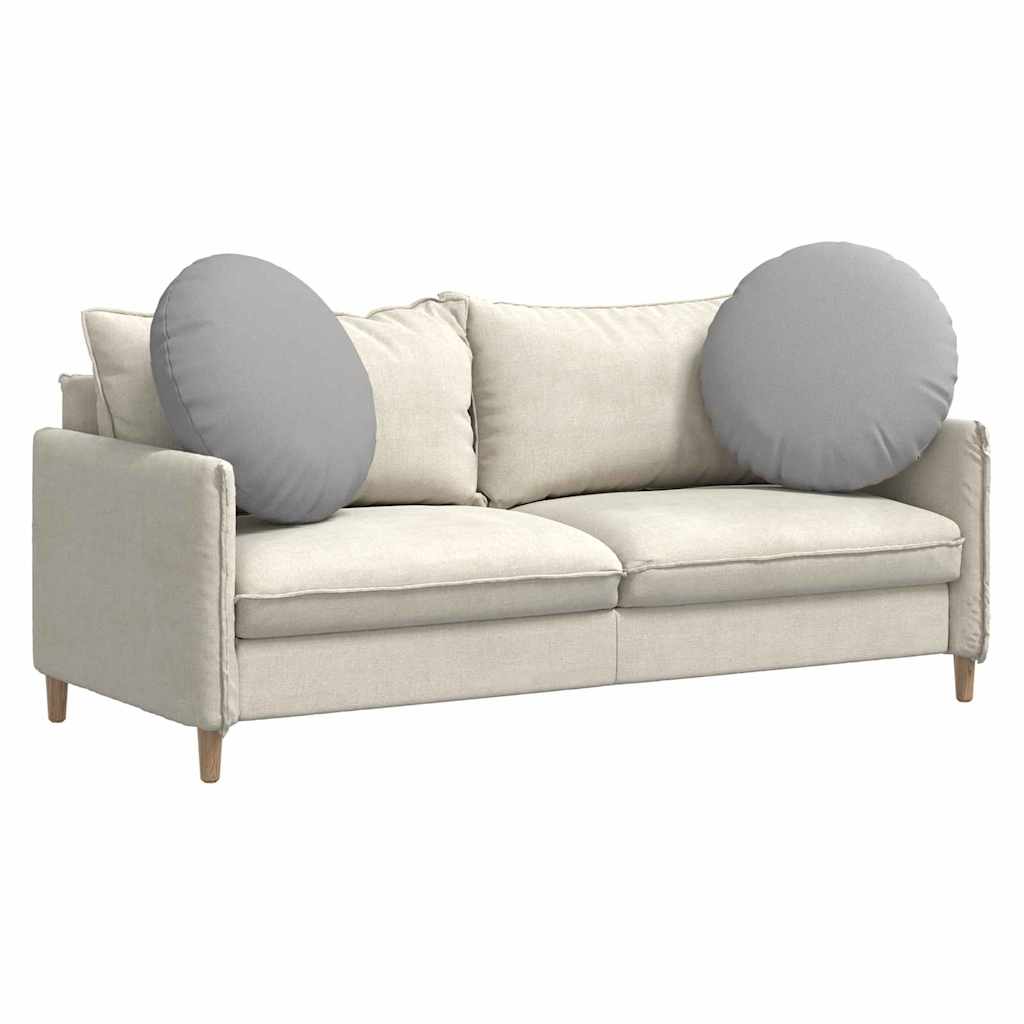 Cuscini per seduta, 2 pezzi, grigio nuvola, Ø60 x 21 cm, tessuto