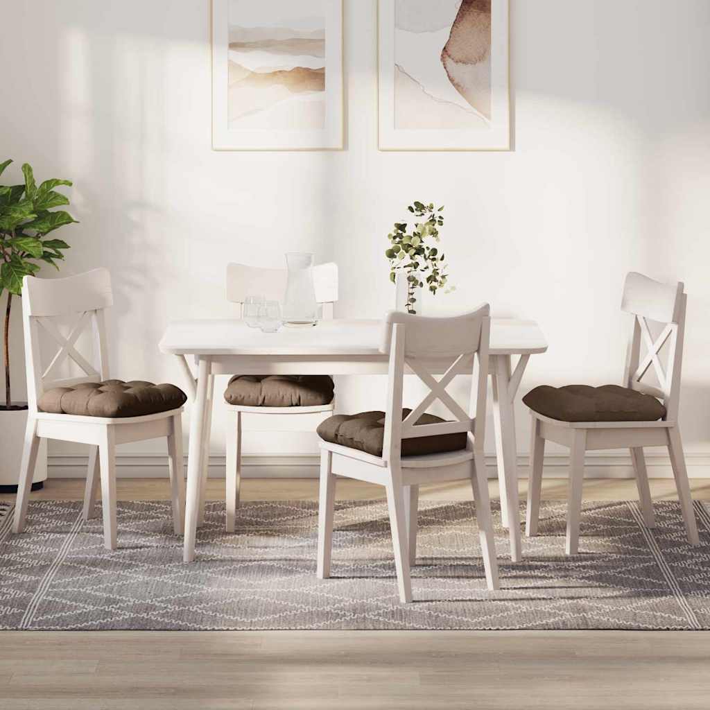 Sitzkissen 4 pcs Braun 45 x 45 x 12 cm Stoff