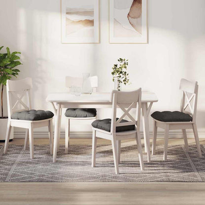 Cuscini per seduta, 4 pezzi, grigio chiaro, 45 x 45 cm, tessuto a coste