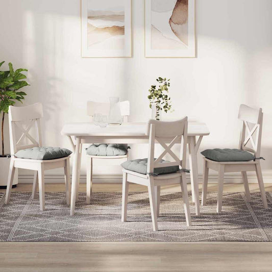 Cuscini per seduta, 4 pezzi, grigio chiaro, 40 x 40 x 6 cm, microfibra