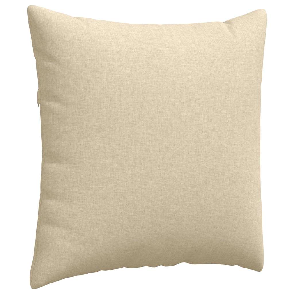 Cuscino per divano 2 pezzi crema 60 x 60 cm tessuto