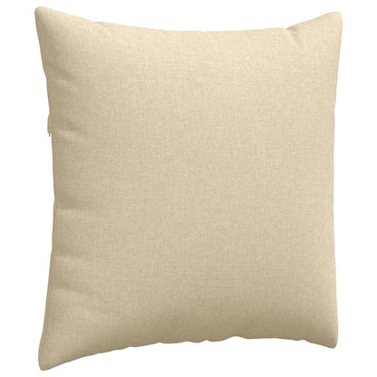 Cuscino per divano 2 pezzi crema 60 x 60 cm tessuto