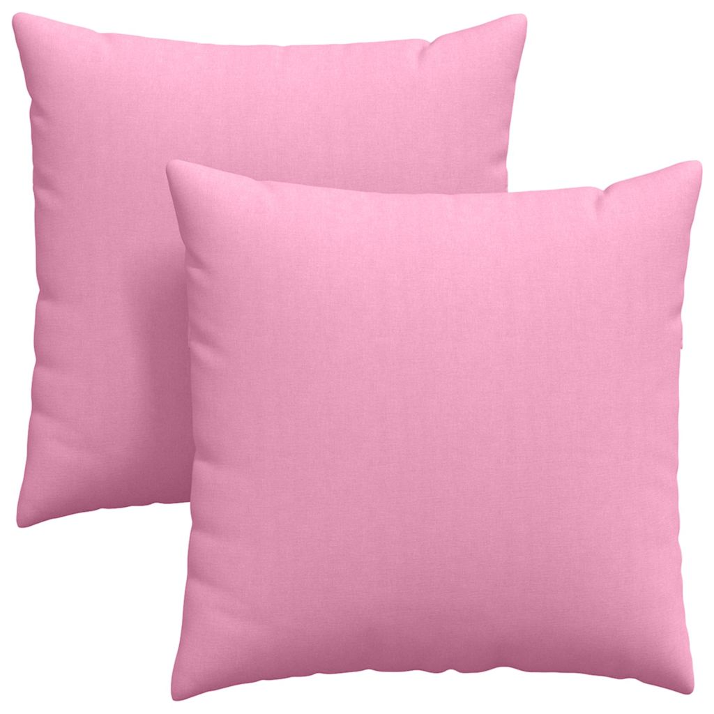 Cuscino per divano 2 pezzi rosa 60 x 60 cm tessuto