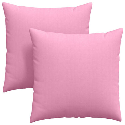 Cuscino per divano 2 pezzi rosa 60 x 60 cm tessuto