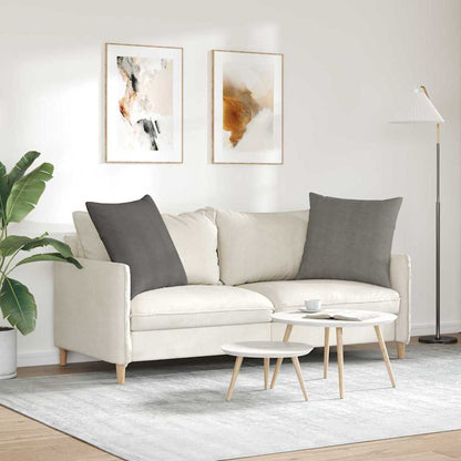 Sofakissen 2 pcs Hellgrau 60 x 60 cm Cordstoff