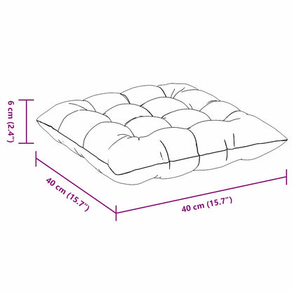 Sitzkissen 4 pcs Hellgrau 40 x 40 x 6 cm Cordstoff