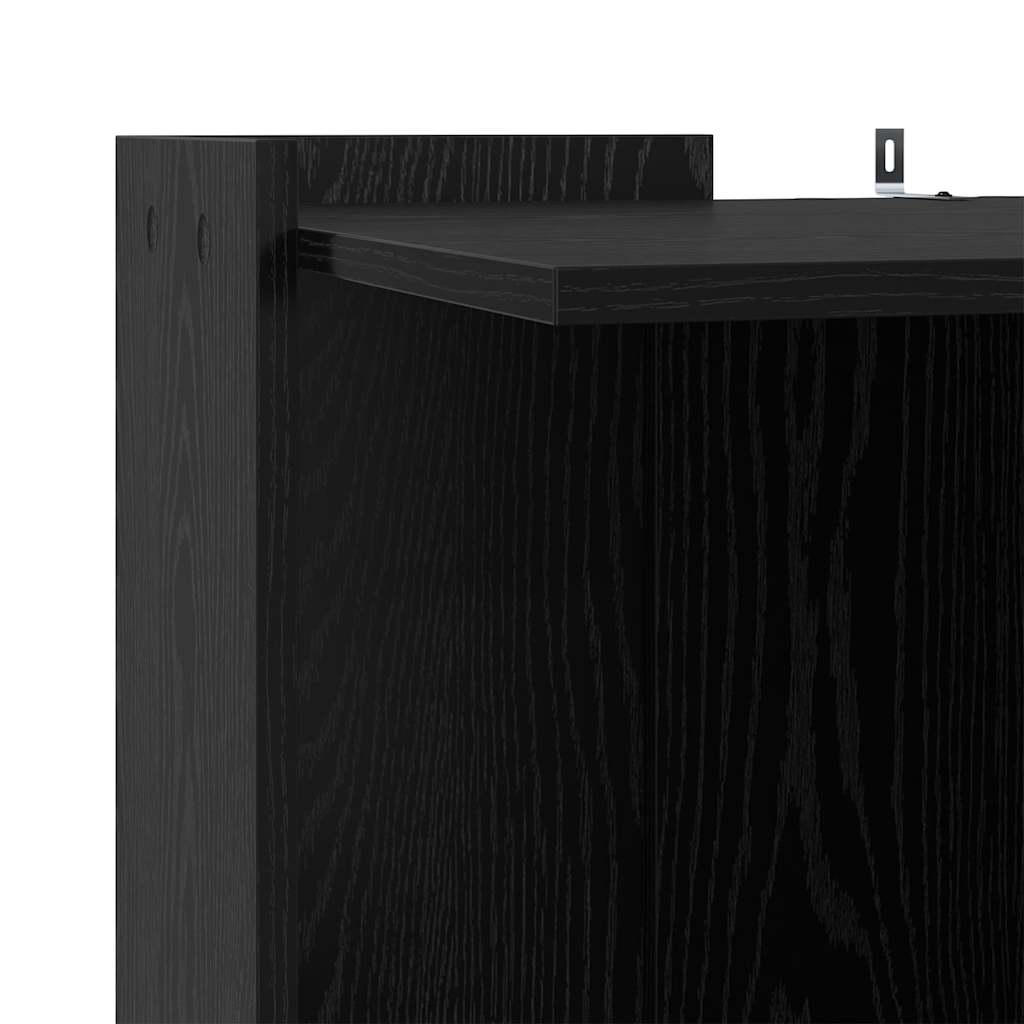 Katzenstreu Box Umzäunung Schwarz Eichen-Optik 53 x 53 x 51 cm