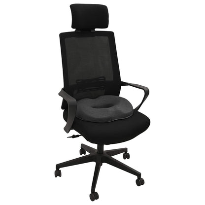 Sitzkissen Einfarbig Dunkelgrau 42 x 36,5 x 8 cm Viscoschaum