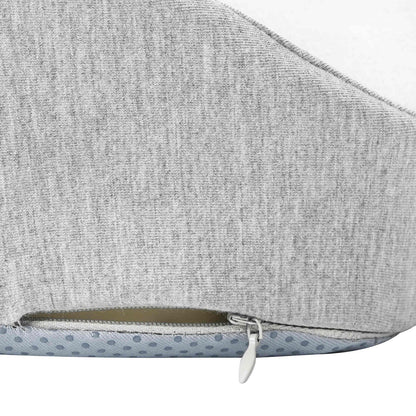 Kopfkissen mit Kissen Hellgrau 50 x 43 x 10 cm Baumwolle