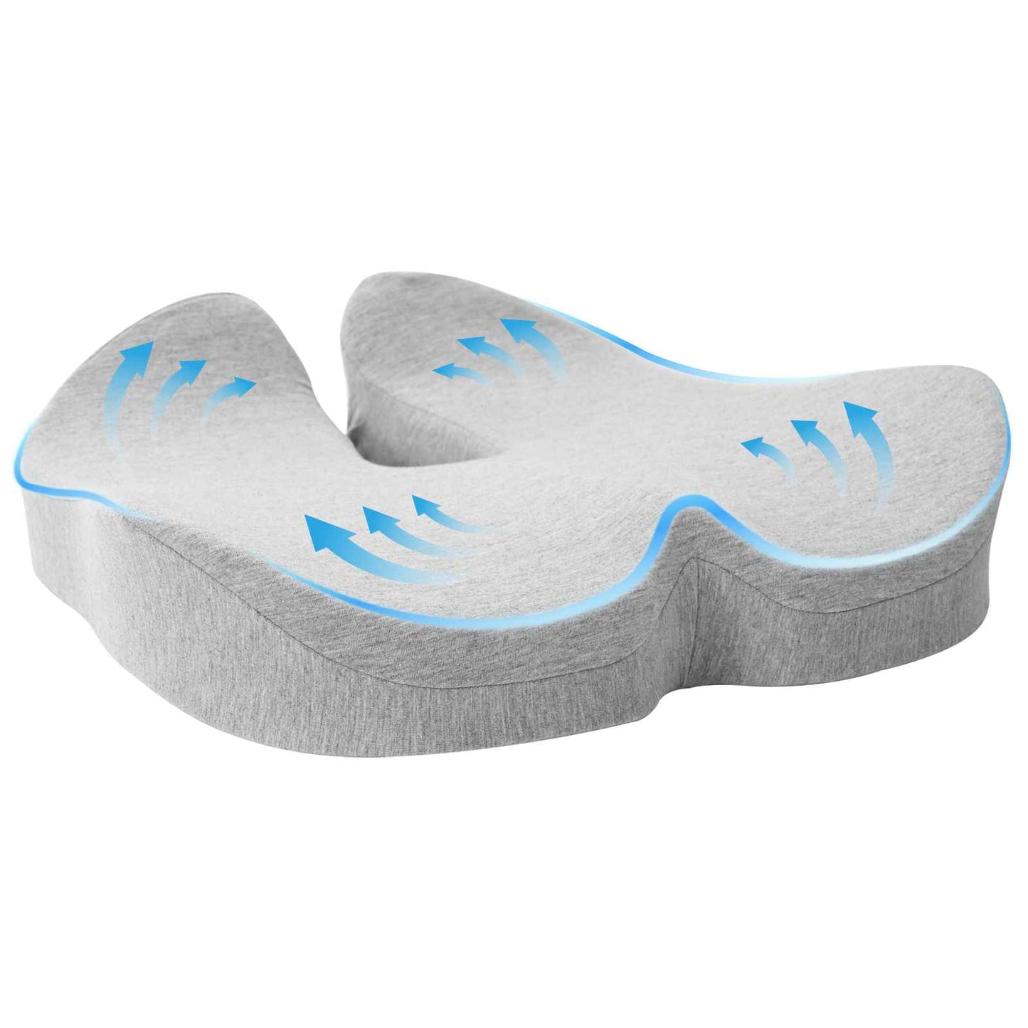 Kopfkissen mit Kissen Hellgrau 50 x 43 x 10 cm Baumwolle