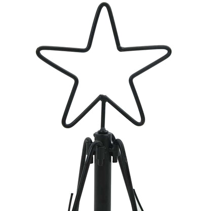 Albero di Natale a pigna con supporto nero 60 cm in acciaio