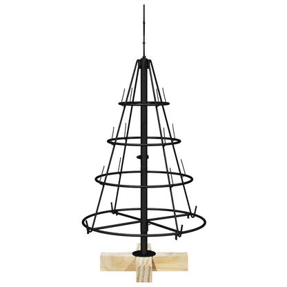 Albero di Natale a pigna con supporto nero 60 cm in acciaio