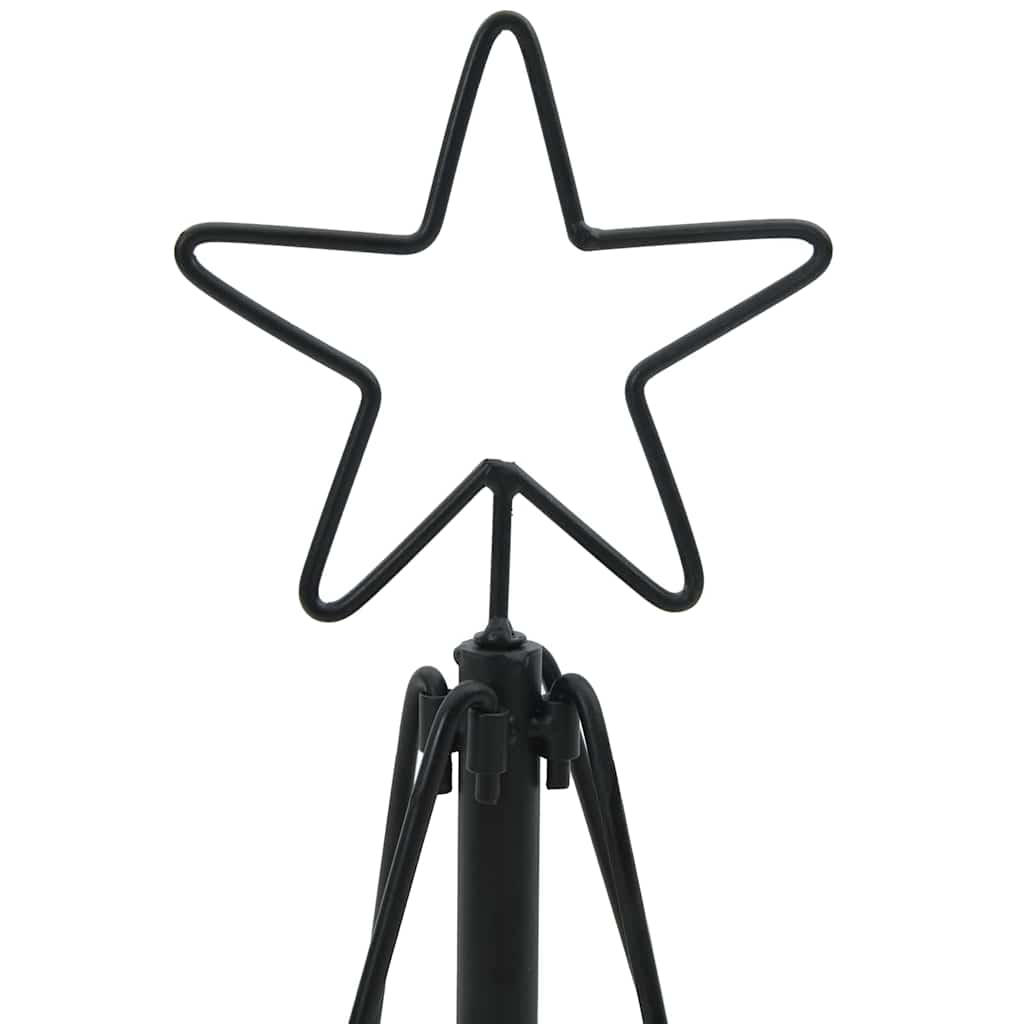 Albero di Natale a pigne con supporto, nero, 90 cm, acciaio