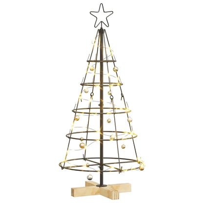 Albero di Natale a pigne con supporto, nero, 90 cm, acciaio