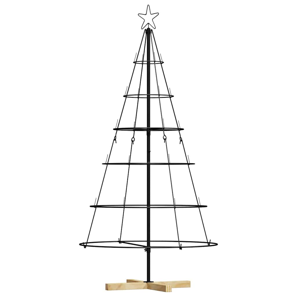 Weihnachtsdeko mit Ständer Schwarz 150 cm Stahl