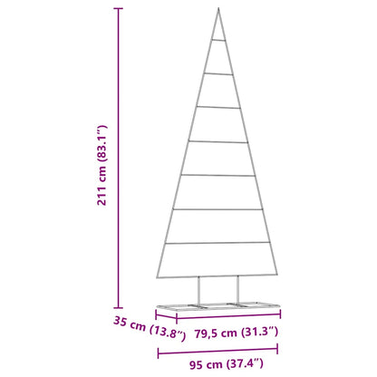 Metall Weihnachtsbaum Gold 210 cm Pulverbeschichteter Stahl