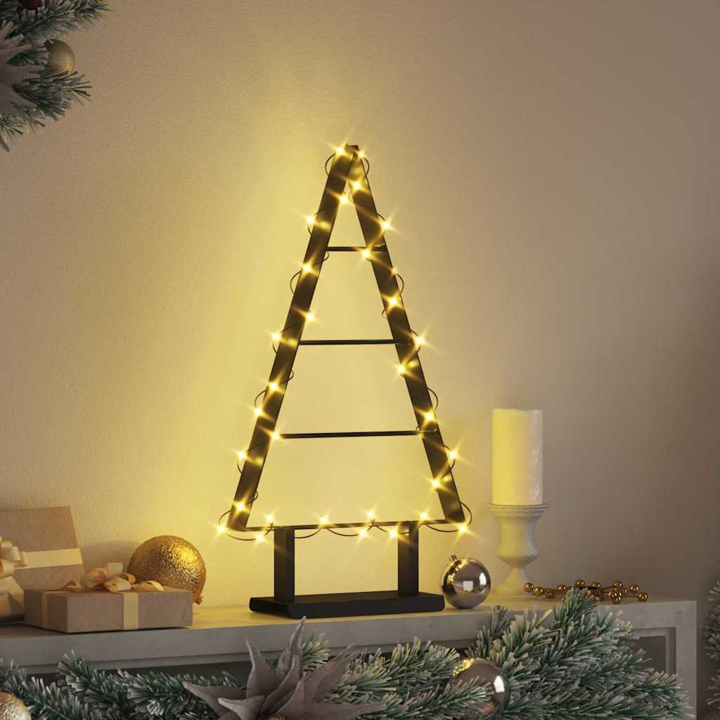 Metall Weihnachtsbaum mit Ständer Schwarz 60 cm Stahl