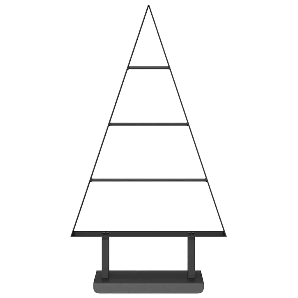 Metall Weihnachtsbaum mit Ständer Schwarz 60 cm Stahl