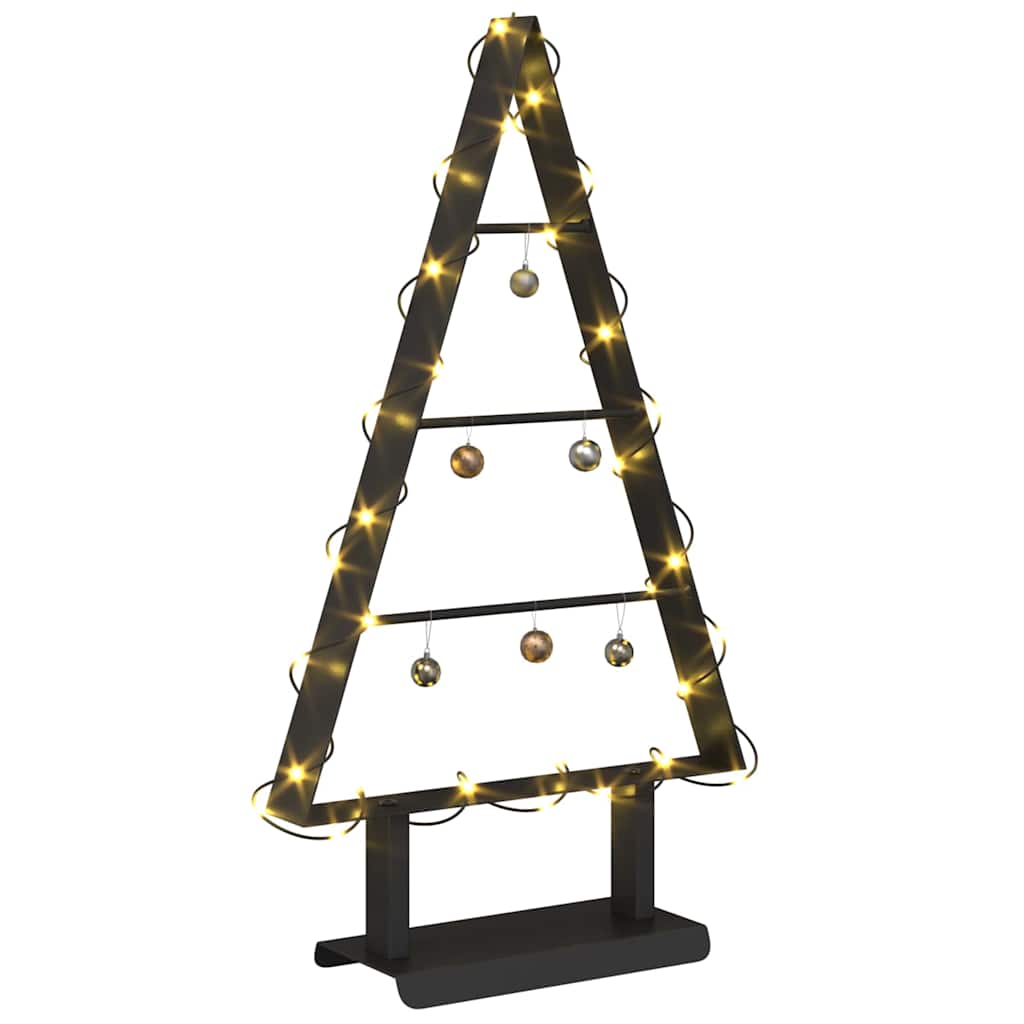 Metall Weihnachtsbaum mit Ständer Schwarz 60 cm Stahl