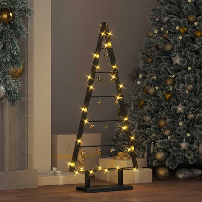 Metall Weihnachtsbaum mit Ständer Schwarz 90 cm Stahl