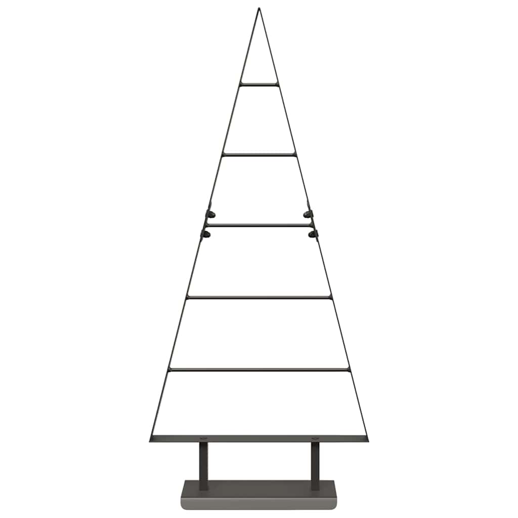 Metall Weihnachtsbaum mit Ständer Schwarz 90 cm Stahl