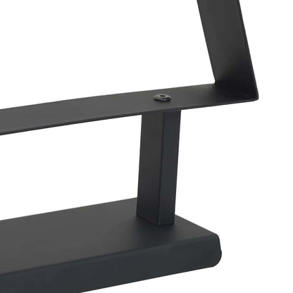 Metall Weihnachtsbaum mit Ständer Schwarz 125 cm Stahl