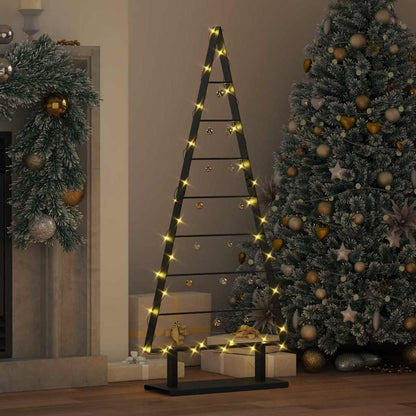 Metall Weihnachtsbaum mit Ständer Schwarz 125 cm Stahl