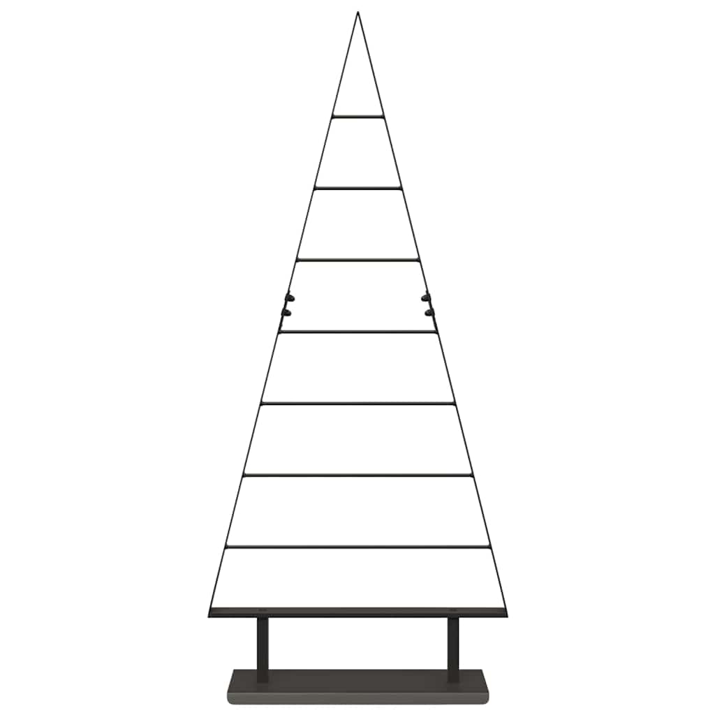 Metall Weihnachtsbaum mit Ständer Schwarz 125 cm Stahl