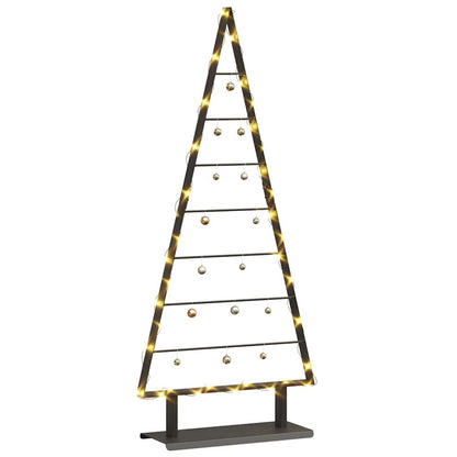 Metall Weihnachtsbaum mit Ständer Schwarz 125 cm Stahl