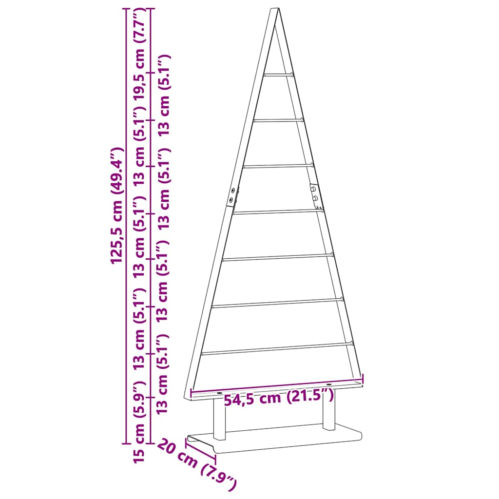 Metall Weihnachtsbaum mit Ständer Schwarz 125 cm Stahl