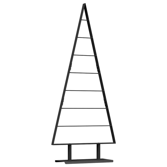 Metall Weihnachtsbaum mit Ständer Schwarz 150 cm Stahl