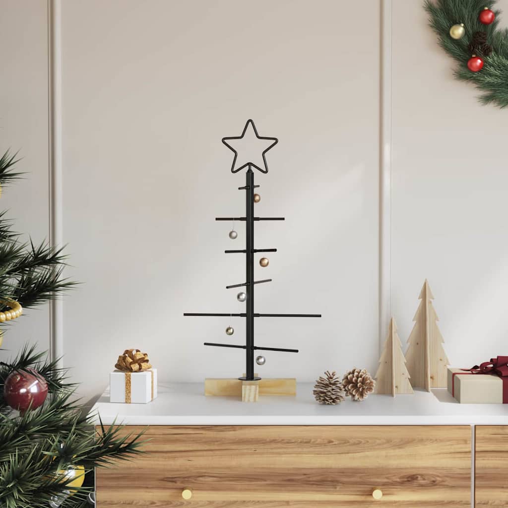 Metall Weihnachtsbaum Schwarz 60 cm Pulverbeschichteter Stahl