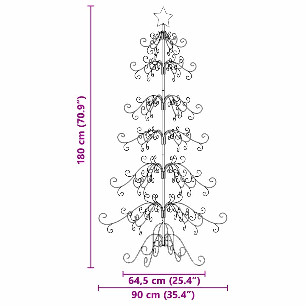 Metall Weihnachtsbaum Gold 180 cm Pulverbeschichteter Stahl