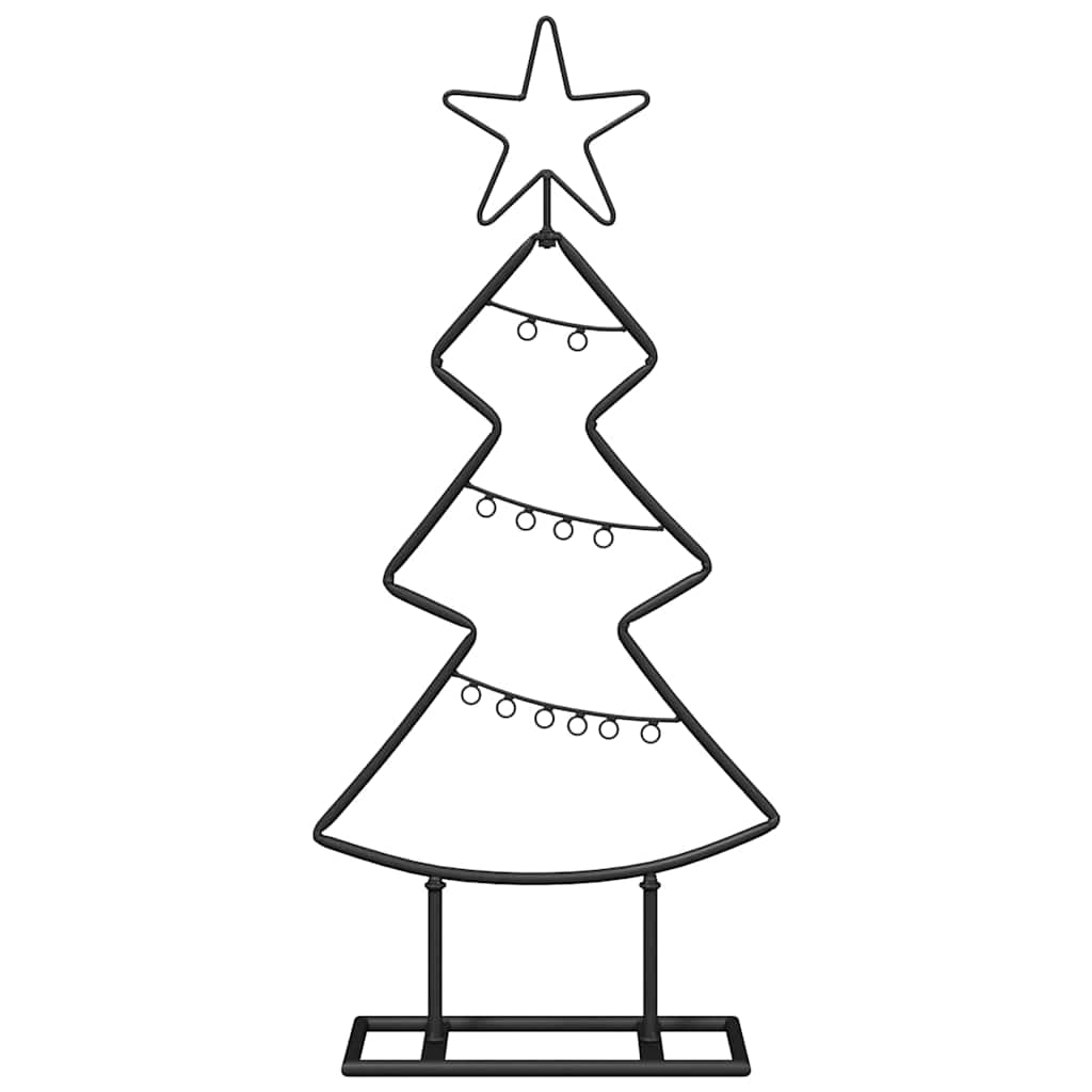 Metall Weihnachtsbaum mit Ständer Schwarz 60 cm Stahl