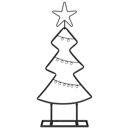 Metall Weihnachtsbaum mit Ständer Schwarz 60 cm Stahl