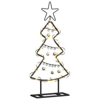 Metall Weihnachtsbaum mit Ständer Schwarz 60 cm Stahl