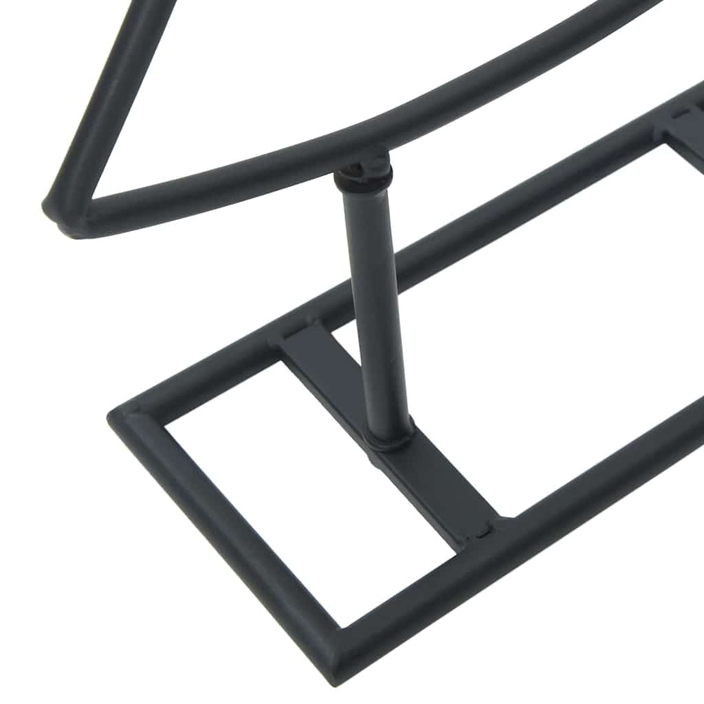 Albero di Natale in metallo con supporto, nero, 90 cm, acciaio