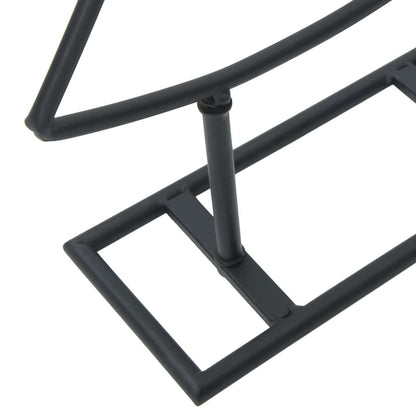 Albero di Natale in metallo con supporto, nero, 90 cm, acciaio