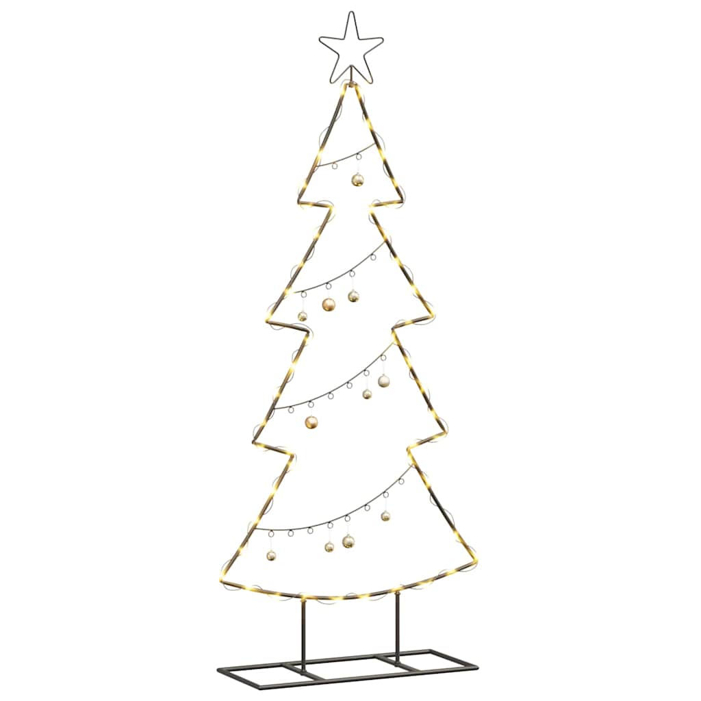 Metall Weihnachtsbaum mit Ständer Schwarz 125 cm Stahl