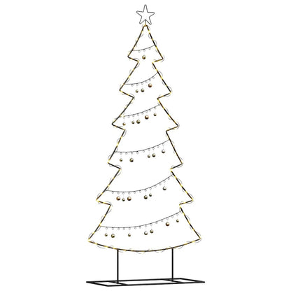 Metall Weihnachtsbaum mit Ständer Schwarz 180 cm Stahl