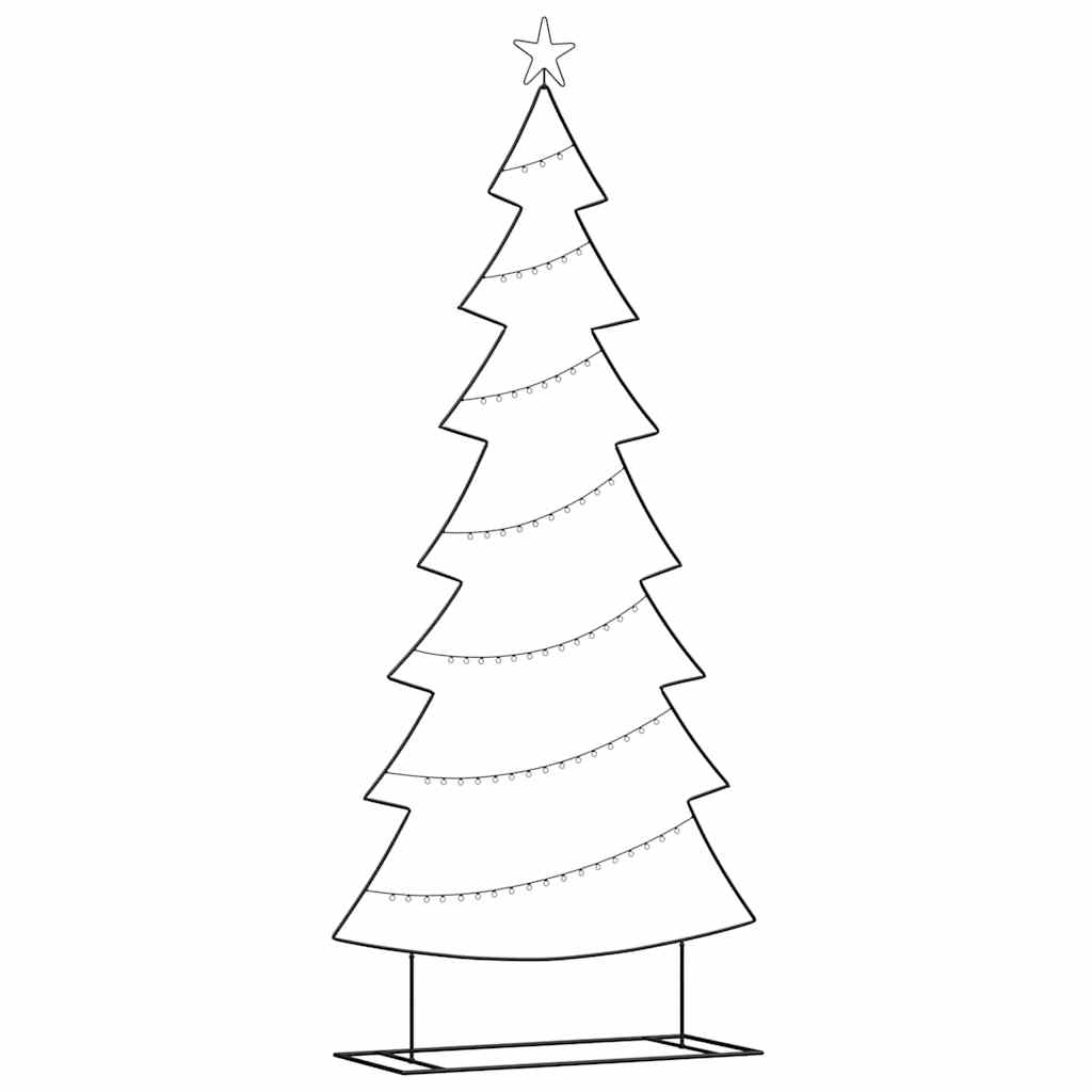 Metall Weihnachtsbaum mit Ständer Schwarz 210 cm Stahl