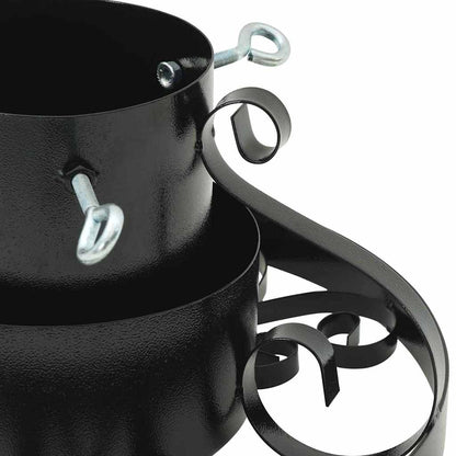 Supporto per albero di Natale, nero, 40 x 40 x 21 cm, acciaio